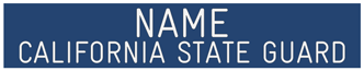 (image for) California State Guard Air Force Style Plastic Name Plate