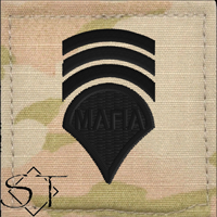 Army Rank Insignia-E7 Mafia Specialist 7 Velcro