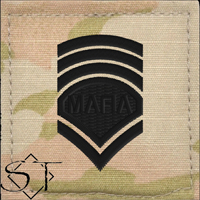 Army Rank Insignia-E8 Mafia Specialist 8 Velcro