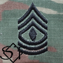 Army Rank Insignia-E8 1SG First Sergeant Sew-On Pair