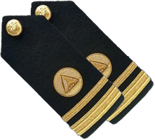 NOAA Hard Shoulder Boards (Male)-Lieutenant Junior Grade LTJG O-2