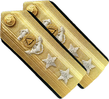 NOAA Hard Shoulder Boards (Male)-Rear Admiral Upper RADM O-8