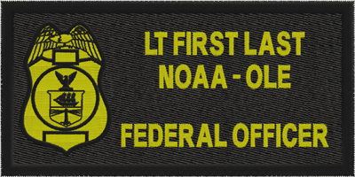 NOAA Flight Suit Name Tag with NOAA OLE Badge