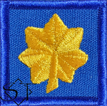 NOAA Flight Suit Rank Insignia 1.5"X1.5" Merrowed edges LCDR O-4
