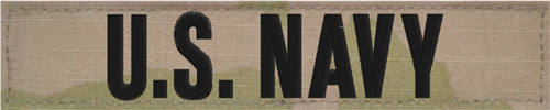 OCP Branch Tape-Black Thread U.S. NAVY
