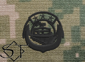 Navy Small Craft Insignia Embroidered Badge-NWUIII AOR2 Woodland