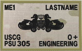 USCG Port Security Unit OCP Name Tag