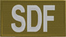 Brassard/Duty Identifier Tab OHMR SDF State Defense Force OD Green-White Letters