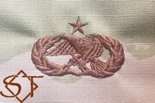 US Air Force Logistics Senior OCP Spice Brown Badge