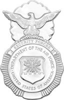USAF Security Forces Uniform Badge-Chrome plated Metal
