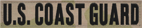 OCP Branch Tape-Black Thread U.S. COAST GUARD