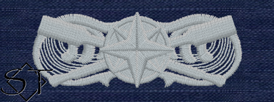 USCG Coxswain Insignia ODU Silver