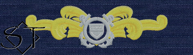 USCG Cutterman Auxiliary Badge - ODU