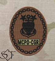 USCG Senior Enlisted Badges-Gold E9 MCPO-CGR OCP