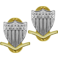 USCG E4 PO3 Rank Insignia Metal-Collar Device (Pair) (image for) USCG E4 PO3 Rank Insignia Metal-Collar Device (Pair)