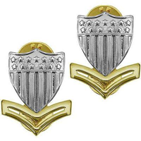 USCG E5 PO2 Rank Insignia Metal-Collar Device (Pair) (image for) USCG E5 PO2 Rank Insignia Metal-Collar Device (Pair)