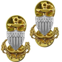 USCG E7 CPO Rank Insignia Metal-Collar Device (Pair) (image for) USCG E7 CPO Rank Insignia Metal-Collar Device (Pair)