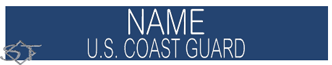 Coast Guard Plastic Name Plate
